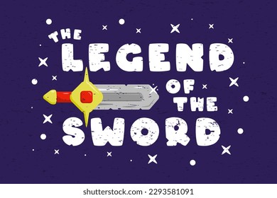 Sword flat game background design