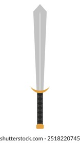 Espada plana icono aislado sobre fondo blanco.