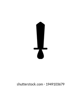Sword flat icon. Simple style history symbol. Logo design element. T-shirt printing. Vector for sticker.