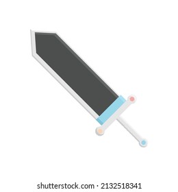 Schwertflache Illustration. Clean-Design-Element auf einfarbigem Hintergrund