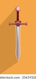 Sword flat illustration unique kingdom 