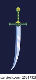 Sword flat illustration unique kingdom 