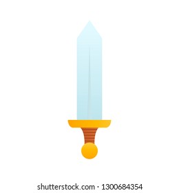 Sword flat  on white background