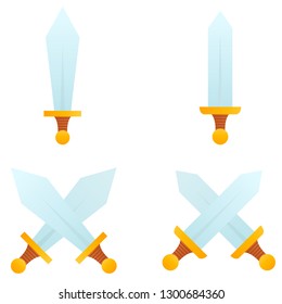 Sword flat  on white background