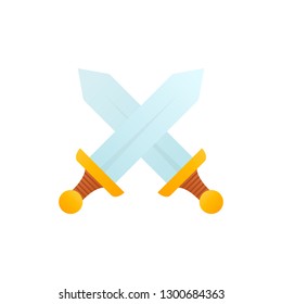 Sword flat  on white background