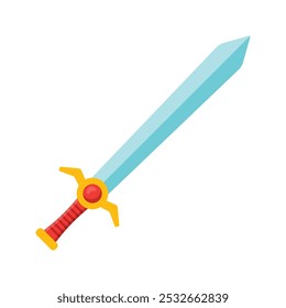 Sword flat vector symbol and clip art design on white background