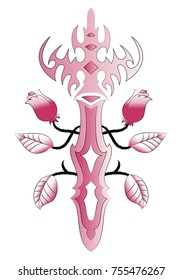sword flowers tattoo
