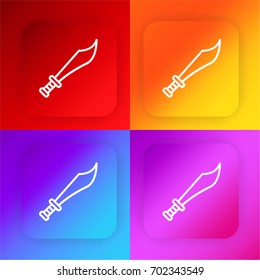 Sword four color gradient app icon set