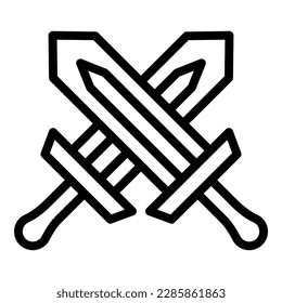 Sword game icon outline vector. Pc online. Sport app
