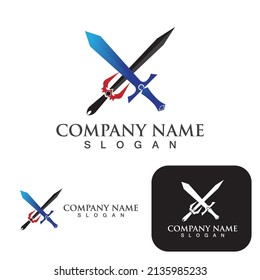 Sword game item vector symbol logo 