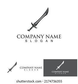 Sword game item vector symbol logo 