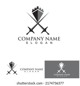 Sword game item vector symbol logo 