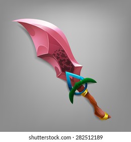 Sword game. Vector illustration.
