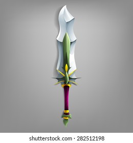 Sword game. Vector illustration.