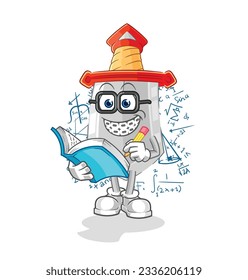 la caricatura del geek de la espada. vector de mascota de dibujos animados