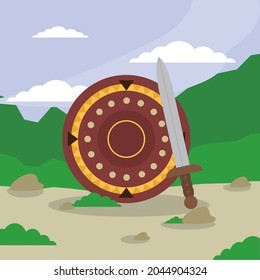 sword and gladiator shield icons