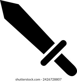 sword glyph icon illustration vector
