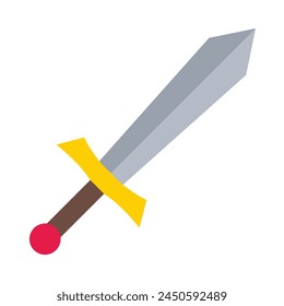 Sword Glyph Vector Flat Icon Design