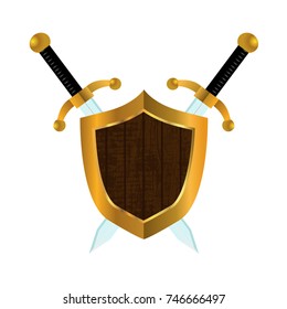 Sword golden design vector eps 10 on white bg