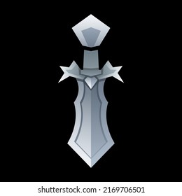 sword gradient logo design vector