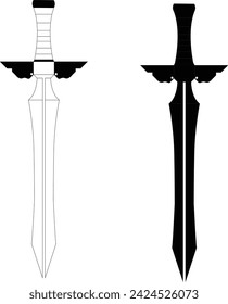 Sword from heaven, made using hard metal, used to pierce or penetrate something