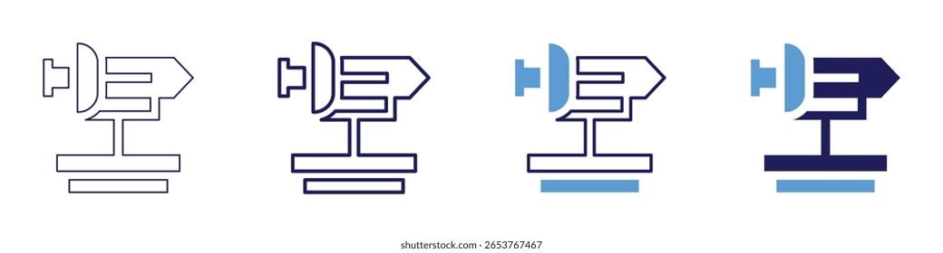 Sword hilt icon in 4 different styles. Thin Line, Line, Bold Line, Duotone. Duotone style. Editable stroke.