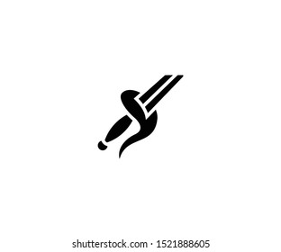 Sword hilt isolated vector icon. Sword hilt vector illustration