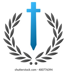 Sword Honor Embleme vector toolbar icon for software design. Style is a gradient icon symbol on a white background.
