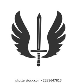 Sword icon. Dagger arms background vector ilustration.