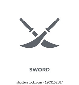 Sword icon. Sword design concept from  collection. Simple element vector illustration on white background.