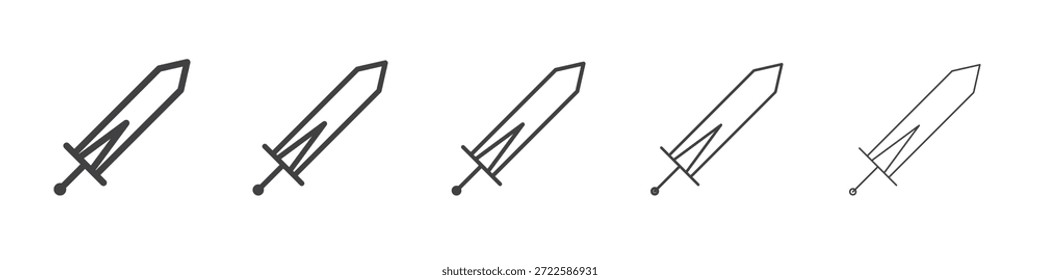 Design, Logo, App, Benutzeroberfläche des Schwertsymbols. Vektorgrafik, EPS