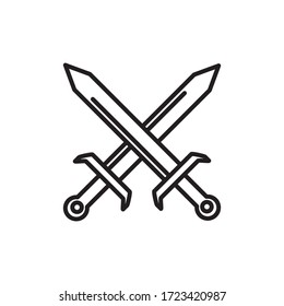 Plantilla de logotipo de diseño de icono de espada