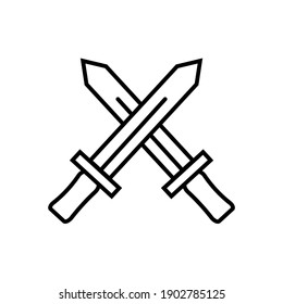 Sword Icon Design Logo Template. simple design for graphics, logos, websites, social media, UI, mobile apps, EPS10
