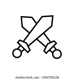 Plantilla de logotipo de diseño de iconos de espada. diseño simple para gráficos, logotipos, sitios web, medios sociales, interfaz de usuario, aplicaciones móviles, EPS10
