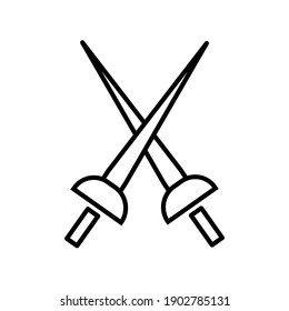 Plantilla de logotipo de diseño de iconos de espada. diseño simple para gráficos, logotipos, sitios web, medios sociales, interfaz de usuario, aplicaciones móviles, EPS10

