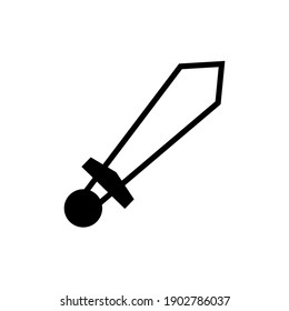Sword Icon Design Logo Template glyph. simple design for graphics, logos, websites, social media, UI, mobile apps, EPS10