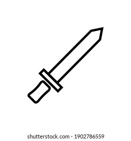 Plantilla de logotipo de diseño de iconos de espada. diseño simple para gráficos, logotipos, sitios web, medios sociales, interfaz de usuario, aplicaciones móviles, EPS10
