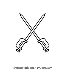 Sword Icon Design Logo Template. simple design for graphics, logos, websites, social media, UI, mobile apps, EPS10
