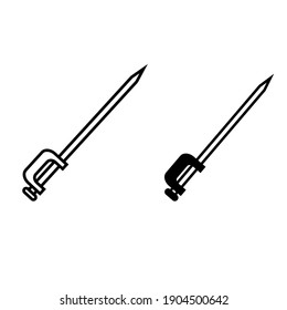 Sword Icon Design Logo Template. simple design for graphics, logos, websites, social media, UI, mobile apps, EPS10
