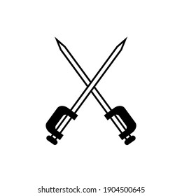 Vorlage für das Design von Schwertsymbolen-Logos einfaches Design für Grafiken, Logos, Websites, soziale Medien, Benutzeroberfläche, mobile Apps, EPS10
