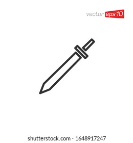 Ilustración de vectores de diseño de icono de espada