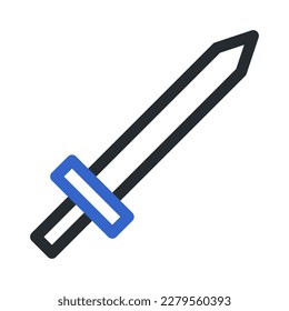 sword icon duocolor style grey blue colour military illustration vector army element and symbol perfect. Icon sign from modern collection for web.