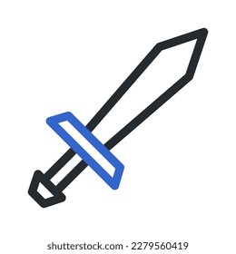 sword icon duocolor style grey blue colour military illustration vector army element and symbol perfect. Icon sign from modern collection for web.