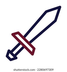 Schwert-Icon duocolor Stil Maron Marine Farbe militärischen Illustration Vektorararmee-Element und Symbol perfekt. Symbol aus der modernen Kollektion für Web.