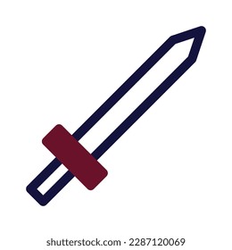 sword icon duotone maroon navy colour military illustration vector army element and symbol perfect. Icon sign from modern collection for web.