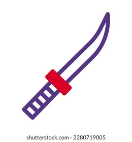 sword icon duotone style duotone red purple colour military illustration vector army element and symbol perfect. Icon sign from modern collection for web.
