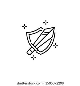 Sword icon. Element of historical games icon