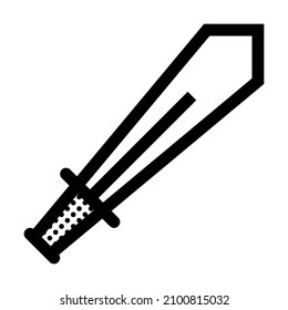 Schwert. Symbol gefüllt mit Punkten.
