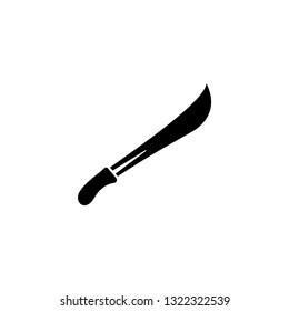 Sword Icon In Flat Style Vector For Apps, UI, Websites. Black Icon Vector Illustration.