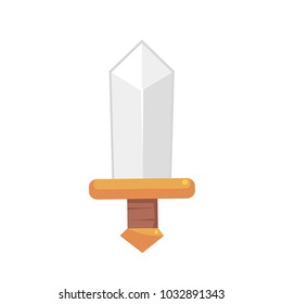 Sword icon. Game element. Isolated flat design.